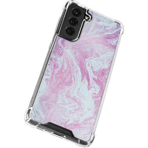 Blue and Purple Marble Galaxy S21 FE Clear Case